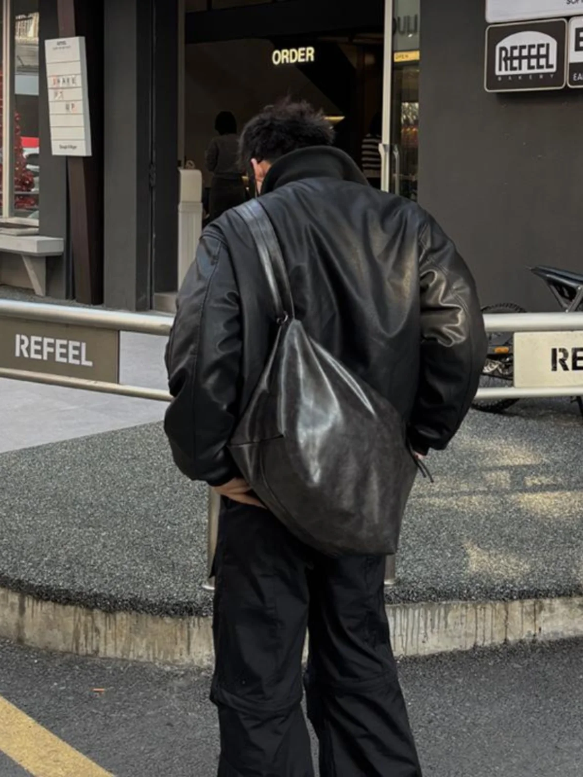 

YUEN Retro Large Capaci Tote Bag ex Crossbody oulder Bag Casual Sle Dumpling ape PU Material Color Design