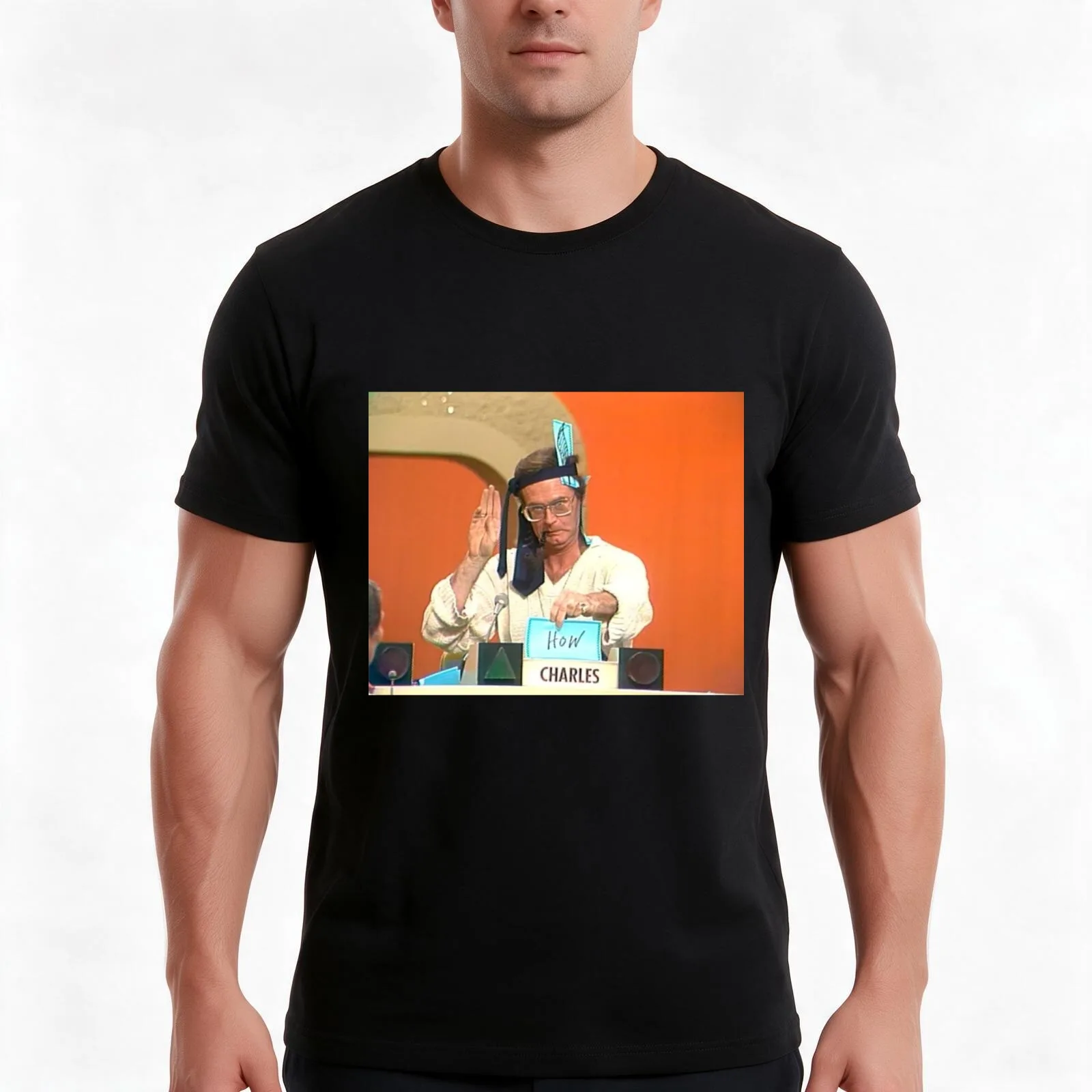 Charles Nelson Reilly T-Shirt, Summer Casual Cotton Tee, Oversized Streetwear Tops, Vintage Graphic Print, Unisex Men Women