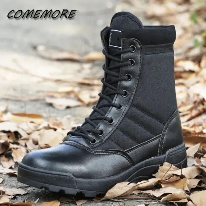 Fashion Men Boots Autumn Winter Outdoor Leather Boots Breathable Boots Plus Size 46 Walk Shoes Classic Comfort Round Head Brown