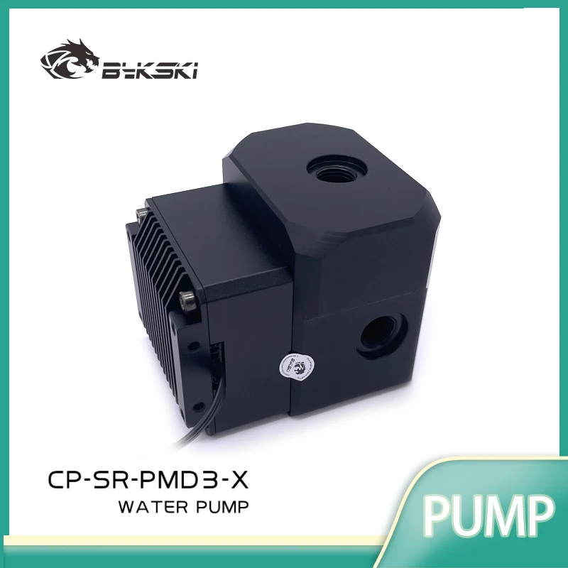 Bykski CP-SR-PMD3-X /PWM Automatic Speed DDC Pump DC12V for PC Water Cooling System Maximum Flow Lift 6 Meters 700L/H Black