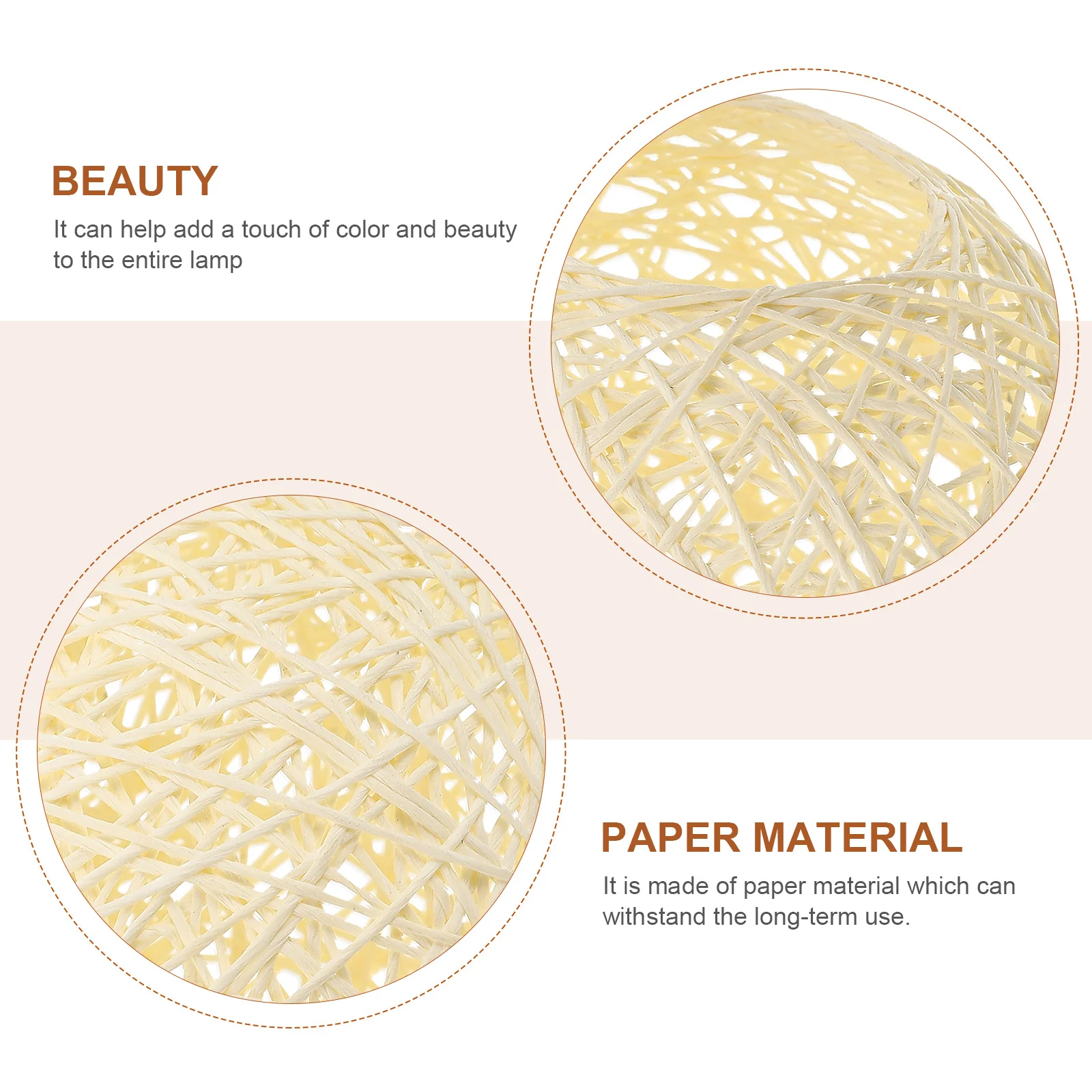 

Rattan Ball Lampshade Decorative Ceiling Light Shade Indoor Lamp Cover For Bedroom Living Room Study Office Dust