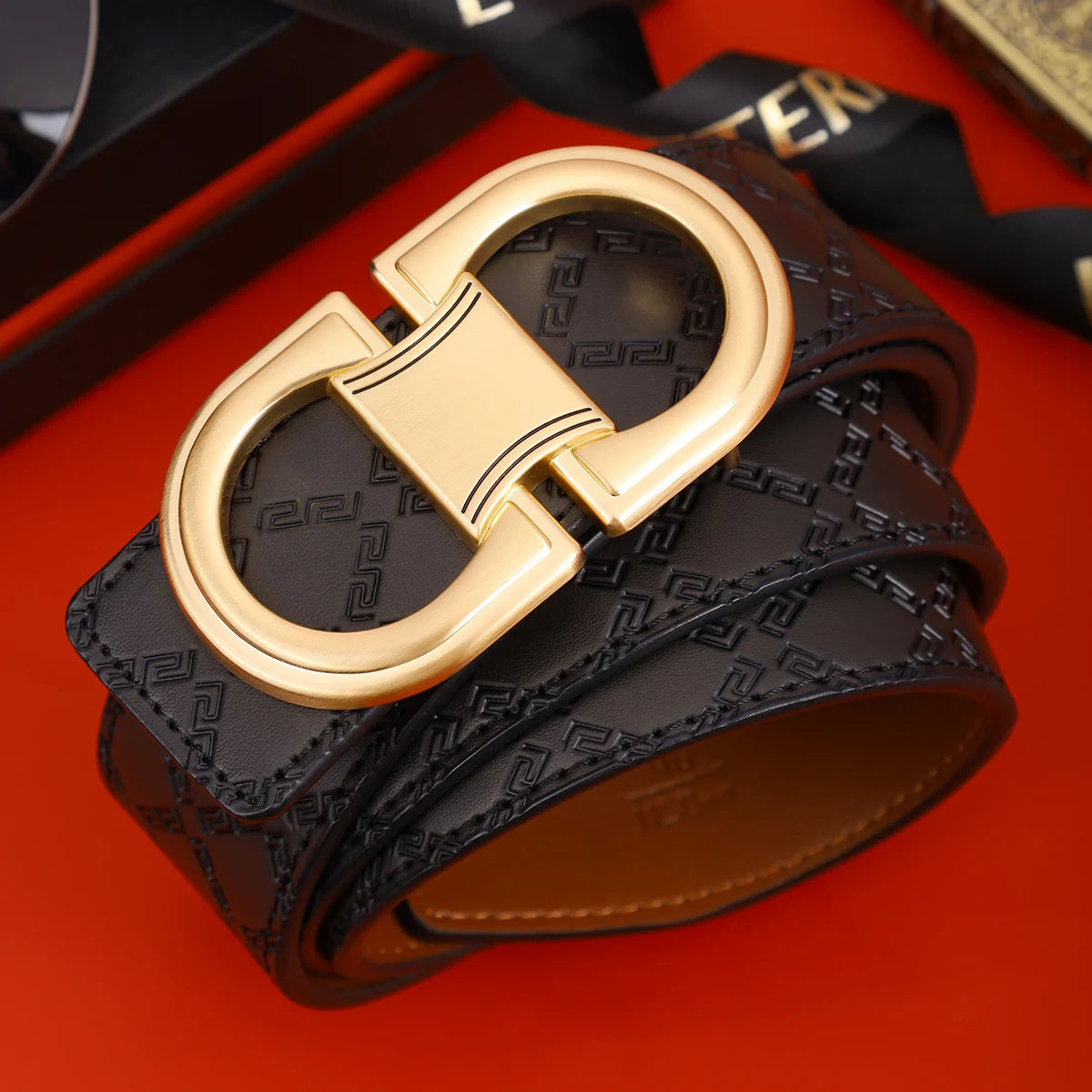 

Men's minimalist business automatic buckle belt, fashionable and casual, adjustable trousers belt, work and daily wear accessory