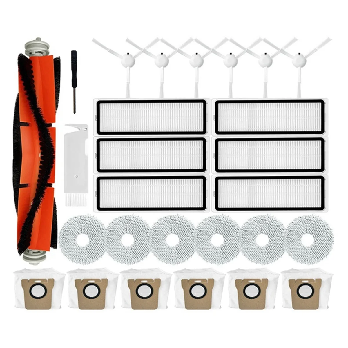 A02V-Для робота-пылесоса Xiaomi X10+ / B101CN/ Dreame L10S Ultra / S10 Pro Основная боковая щетка Hepa-фильтр Швабра Тканевые мешки для пыли