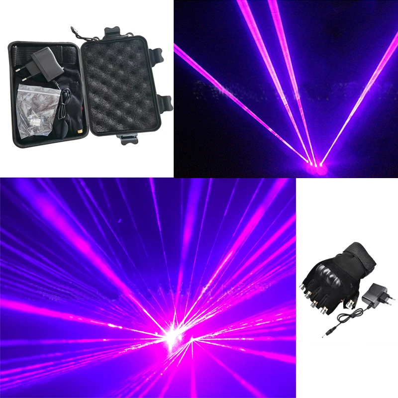

Blue-Violet Laser Light Gloves Laser Marksman Stage Laser Head Performance Prop Gloves