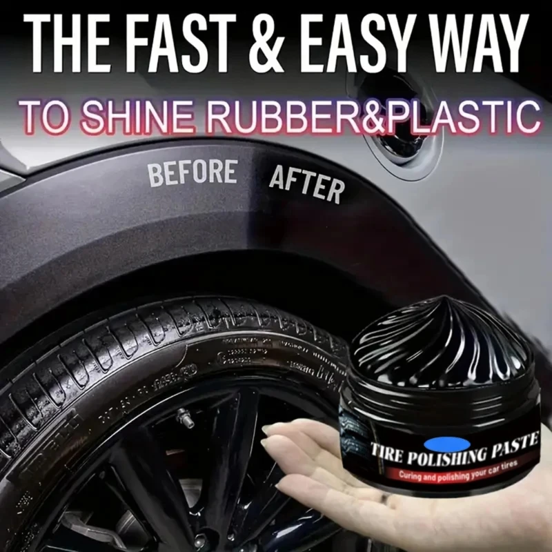 50g Car Coating Black Wet Look Tire Polisher Dressing Tire Dressing Paste Polishing Brightener
