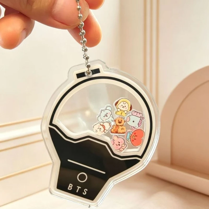 Neuer BT21 Koya RJ Shooky Cooky Tata Shake Shake Schlüsselanhänger Hochwertiger Anime-Cartoon-Stil für Schüler-Rucksäcke und Autodekoration – Detail 3