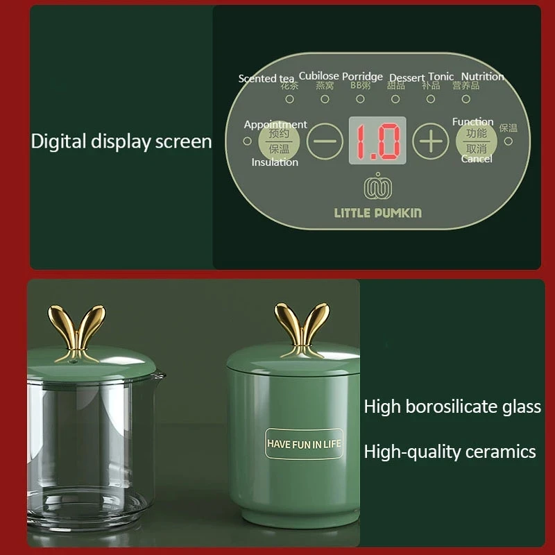 Hervidor eléctrico portátil para oficina y hogar, taza de estofado de 600ml, olla de preservación de la salud, taza de agua hervida, tetera de té, taza de calefacción, 220V