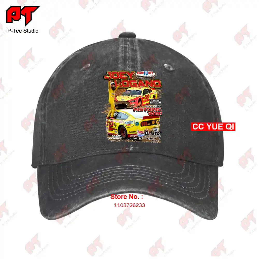 Joey Logano 2021 Bristol Dirt Race Win Baseball Caps Truck Cap UT1W