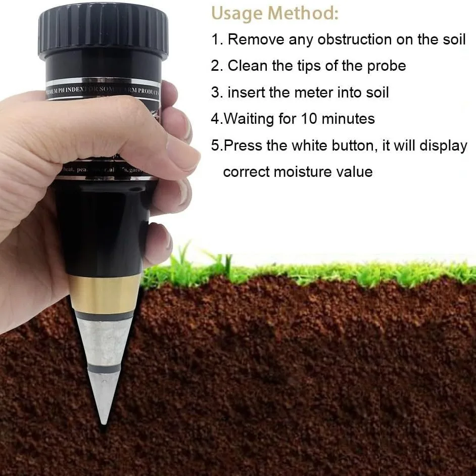 عالية الدقة اثنين في واحد اختبار التربة الحموضة متر الرطوبة مقياس درجة الحموضة بستان الحضانة زهرة التربة Ec اختبار التربة #6