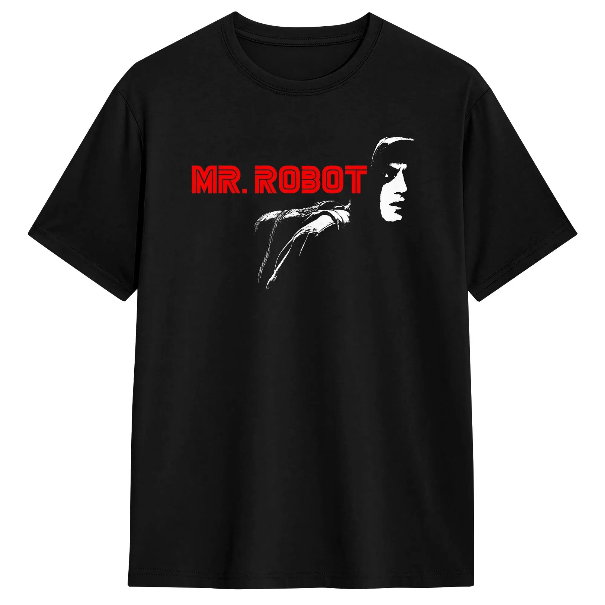 Elliot Mr Robot Cotton T Shirt For Man Summer  Vintage T Shirts Crew Neck Fashion Tees Big Size Wholesale Clothing