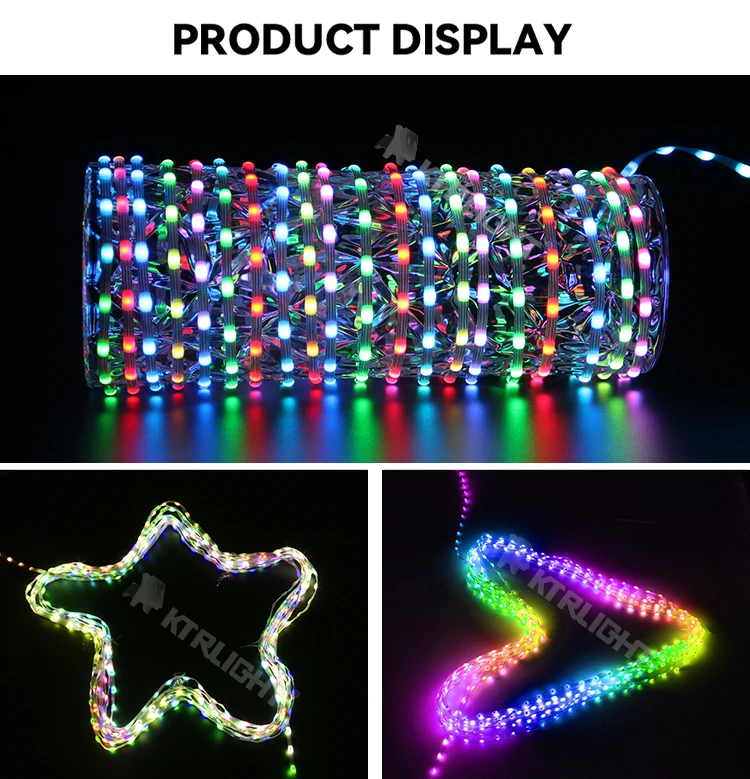 Transparent Wire 5V 3PIN WS2811 LED String Lights Dream Color Accessories RGBIC Addressable Seed Pixel Pebble Decorative Lights