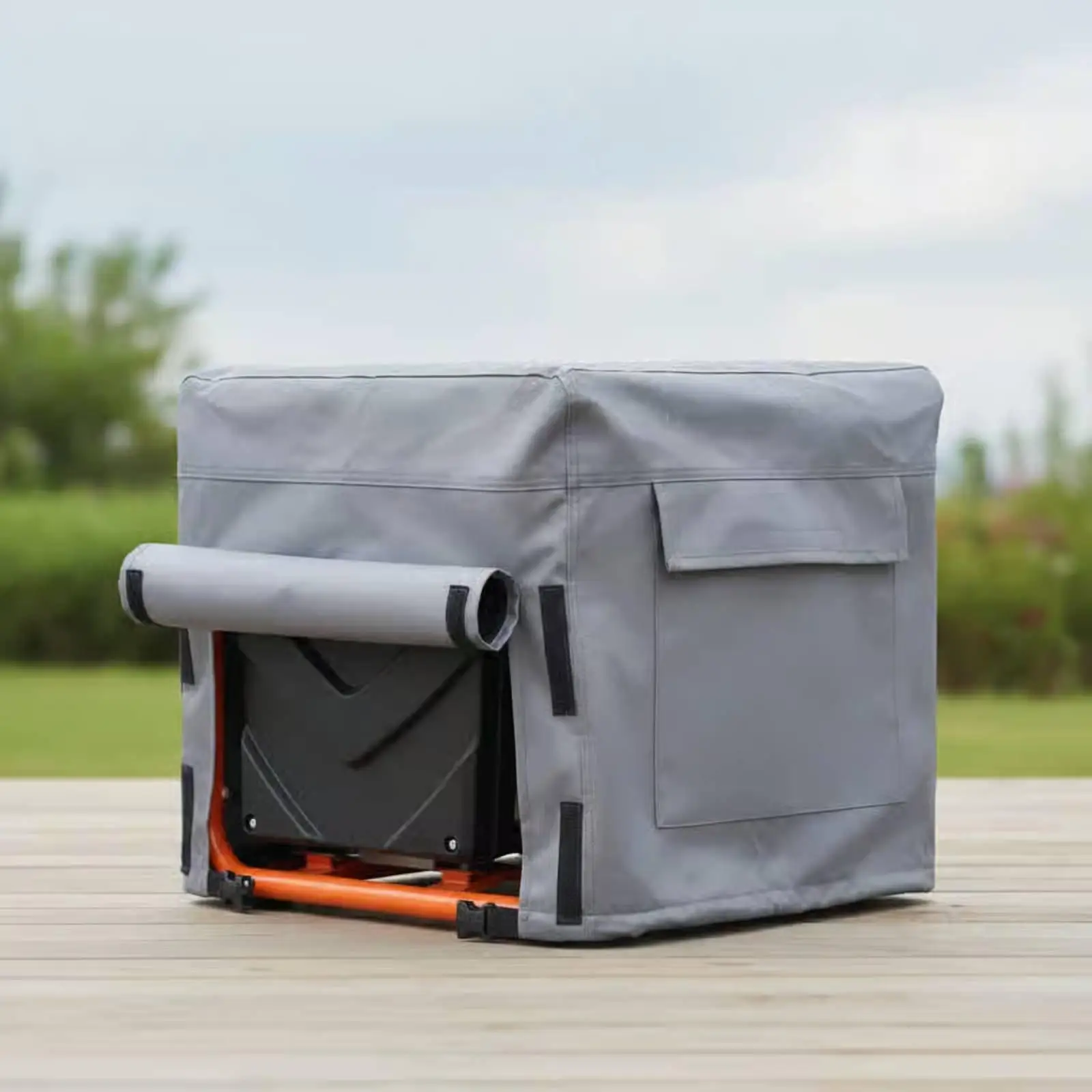 Heavy Duty Generator Cover Waterproof 600D Oxford PVC Coated Outdoor Protection for Rain Snow Dust Jobsites Camping RV