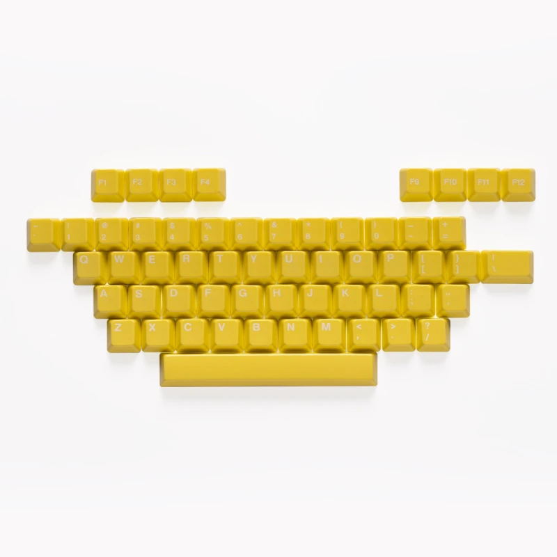Shanhai Ceramic Keycap A Set Character Area Yellow Custom Keycaps for Mechanical Keyboard Magnetic Axis Key Caps Collect Gifts