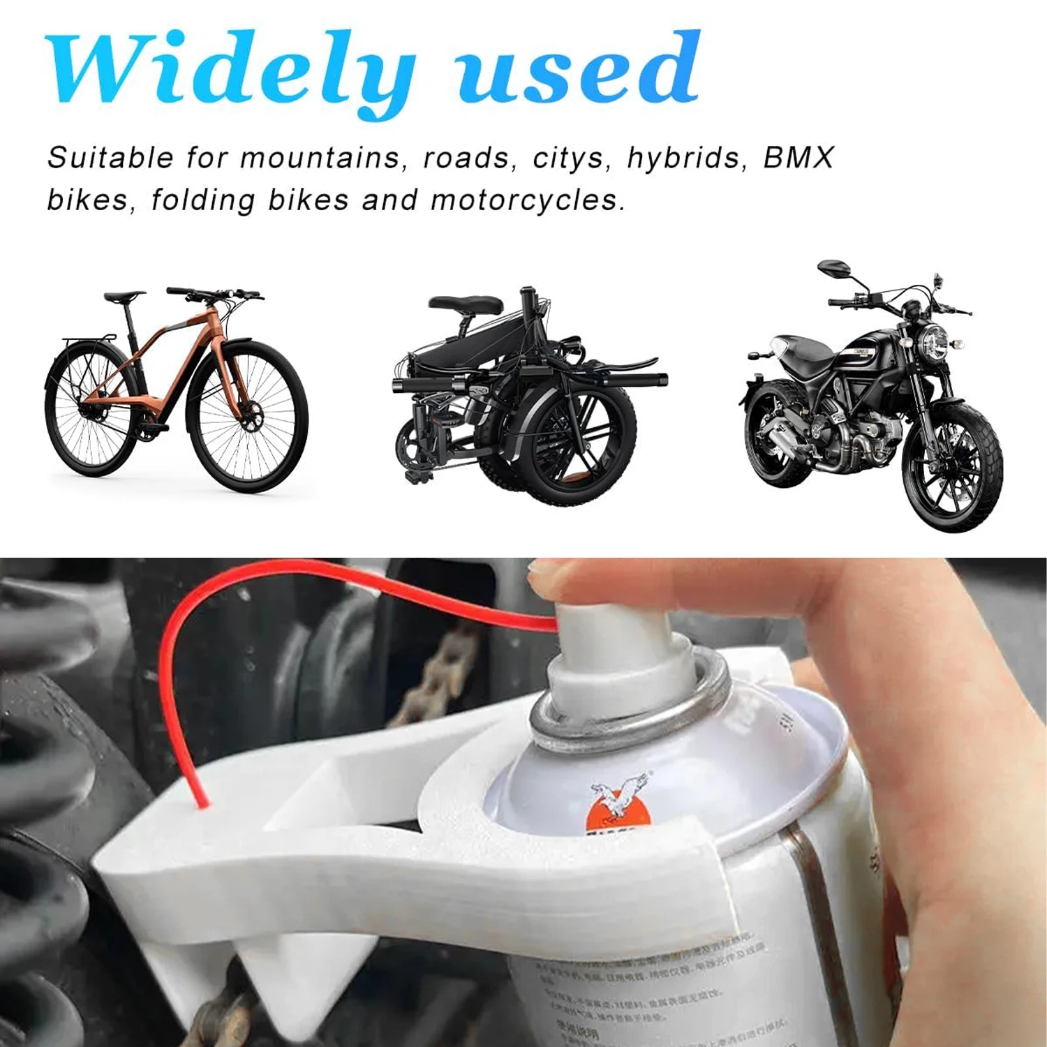 Motorcycle Chain Bicycle Chain Lube Applicator Mess-Free Chain Wax, Chain Cleaner Attachment For 428/520/525/530 Chain Size