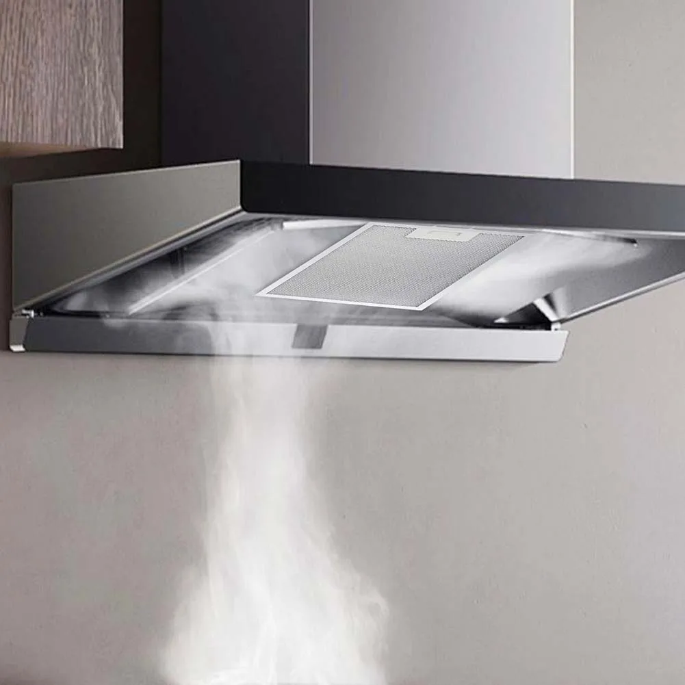 

2 шт. алюминиевых фильтров для вытяжки 414x256x9 мм, металлическая сетка для сбора жира, для замены и ремонта кухонных вытяжных вентиляторов