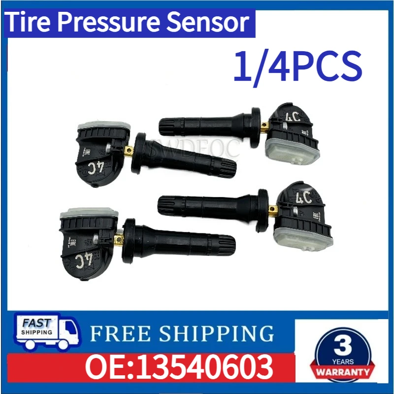 

1/4 шт. 13540603 для Opel Astra K 433 МГц 13597645 — датчик давления в шинах TPMS для автомобиля