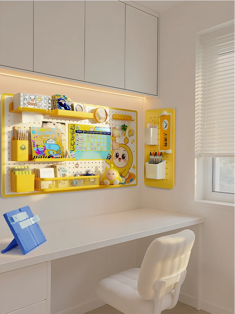 

Study table, hole board, egg party, study, set, wall, no punching, shelf.