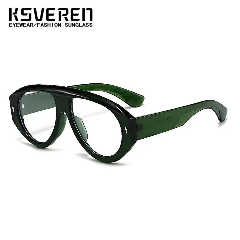 Fashion Pilot Anti Blue Light Reading Glasses Men Women Wide Leg Personalized Presbyopic Eyewear Prescription Optical Glasses