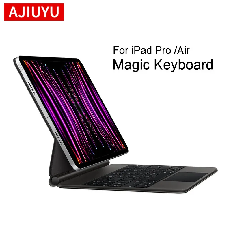 AJIUYU magiczna klawiatura dla iPad Pro 11 12.9 2022 2021 2020 2018 Air 4 5 10.9 Cal Case magnetyczne inteligentne podświetlenie