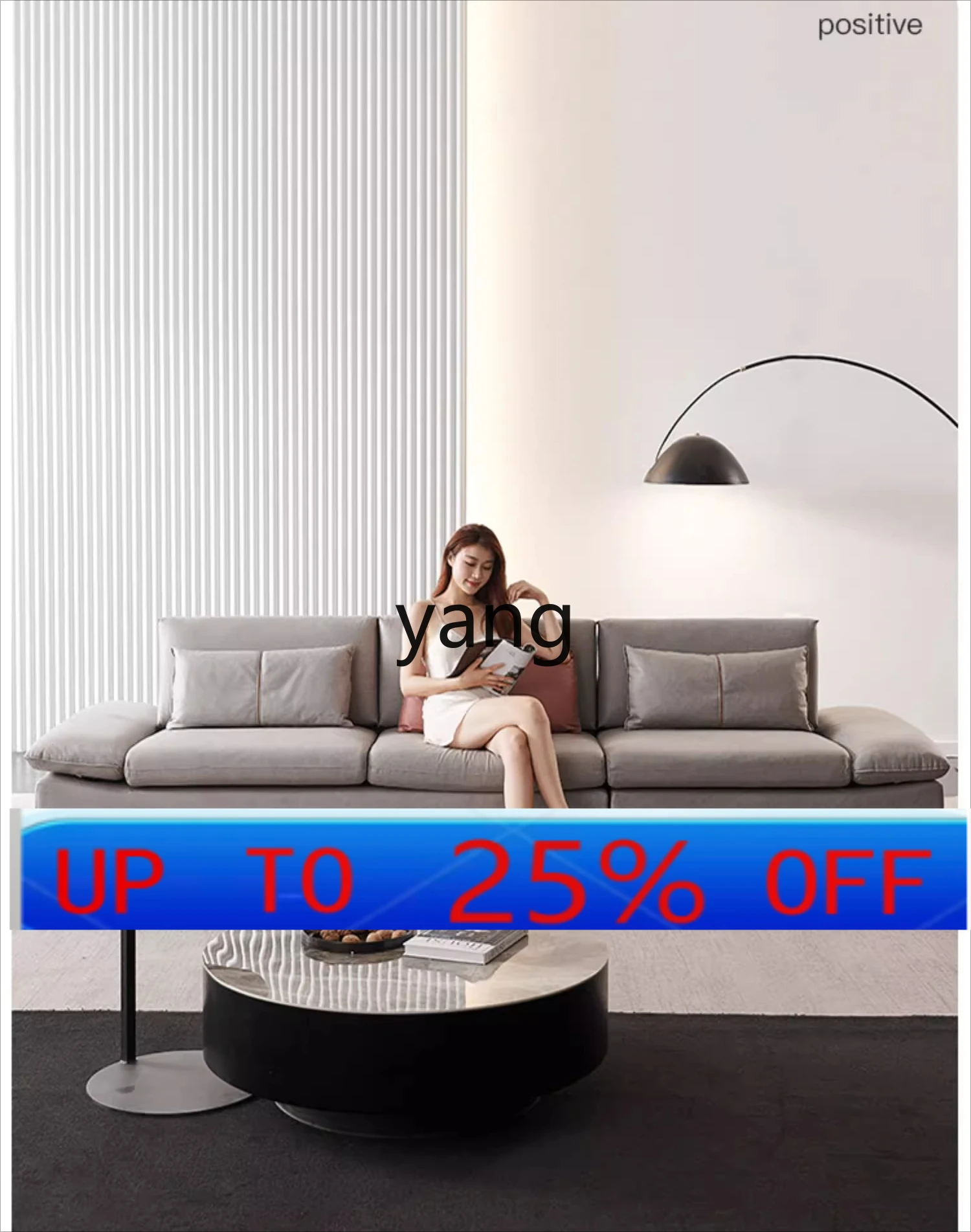 

LMM technology cloth sofa light luxury straight row three-person small apartment living room minimalist fabric sofa