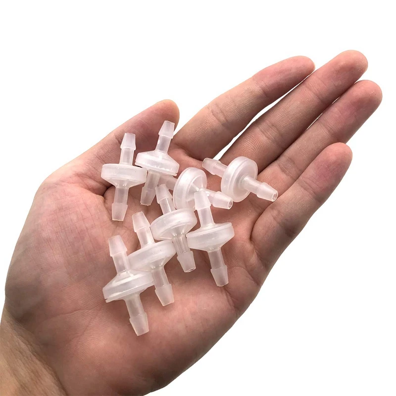 8 Chiếc 1/4Inch Kiểm Tra Van 6Mm PVDF Một Cách Van Nội Tuyến Kiểm Tra Van Không Trở Về Kiểm Tra van Cho Khí Nhiên Liệu Không Khí Lỏng