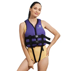 Neoprene Life Jacket for Adults, Buoyancy, Swimming, Rowing, Surfing, Safety, Water Sports Equipment, New Fashion