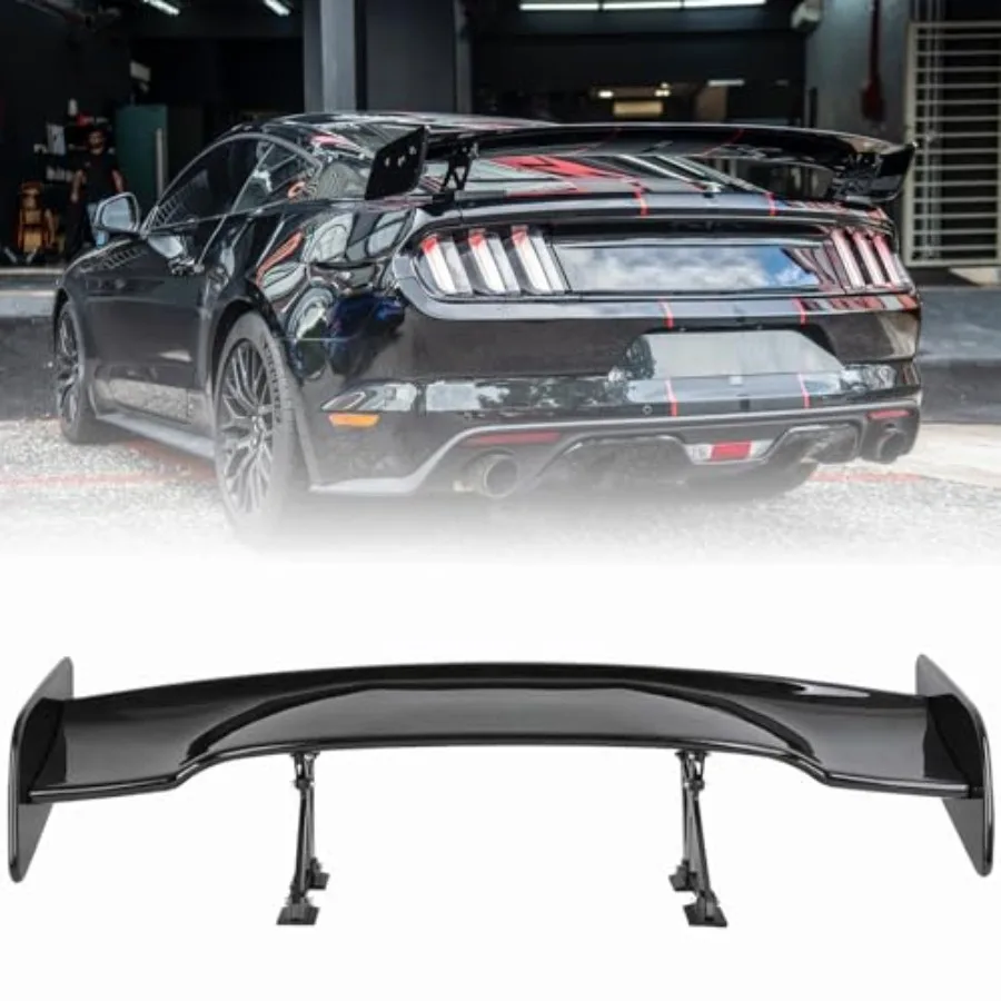 

Universal GT Rear Spoiler Wing 57 Inch for 2005-2024 Mustang GT350 Honda Civic GT Glossy Black Aerodynamic Body Kit