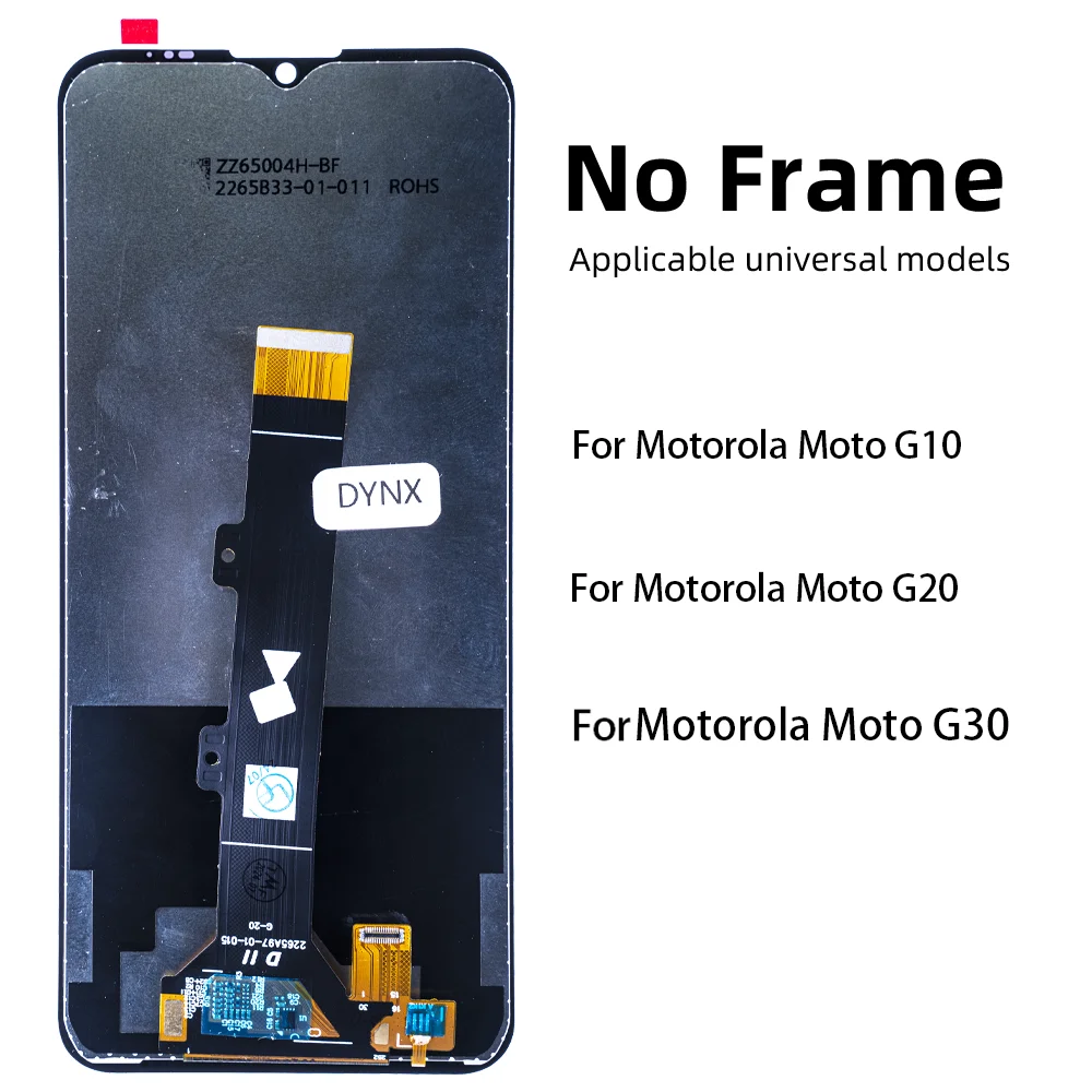 6.5\'\' IPS LCD For Motorola Moto G10 G20 G30 LCD Display Touch Screen Digitizer With Frame Replacement For Moto G20 XT2128-2 LCD