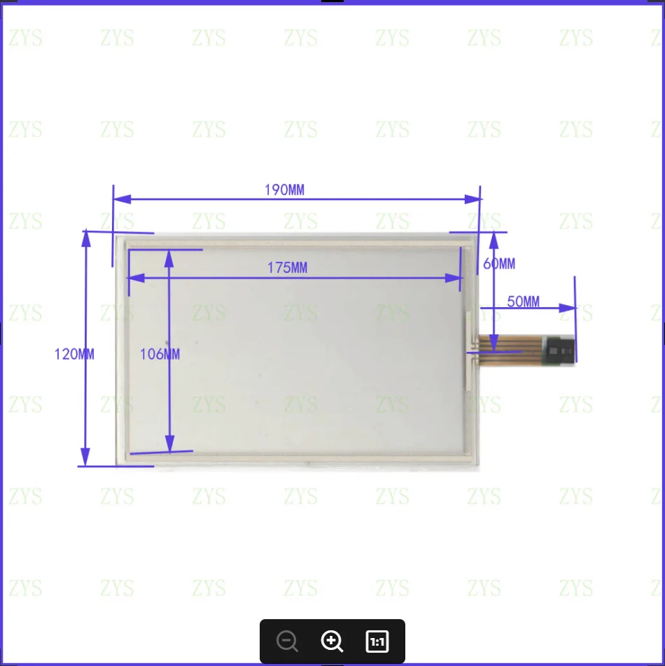 

ZhiYuSun Touch Screen KDT-6318 190mm*120mm 8.1inch 5lines glass for industry applications 190*120 for GPS KDT6318