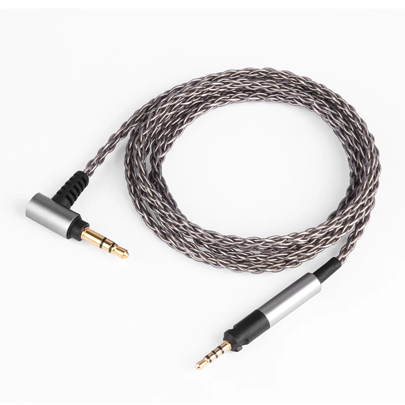 For Sennheiser HD598 HD518 HD400pro HD560S HD599 M40X M50X M60X Earphone Replaceable Single Crystal Copper Silver Plated Cable