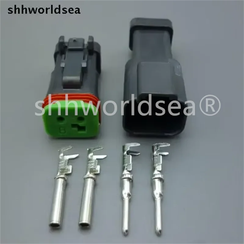 

Shhworldsea 10/100 комплектов 2-контактный DT04-2P-E005 DT06-2S-EP06 водонепроницаемый женский и мужской автомобильный разъем, автоматическая вилка для Mazda