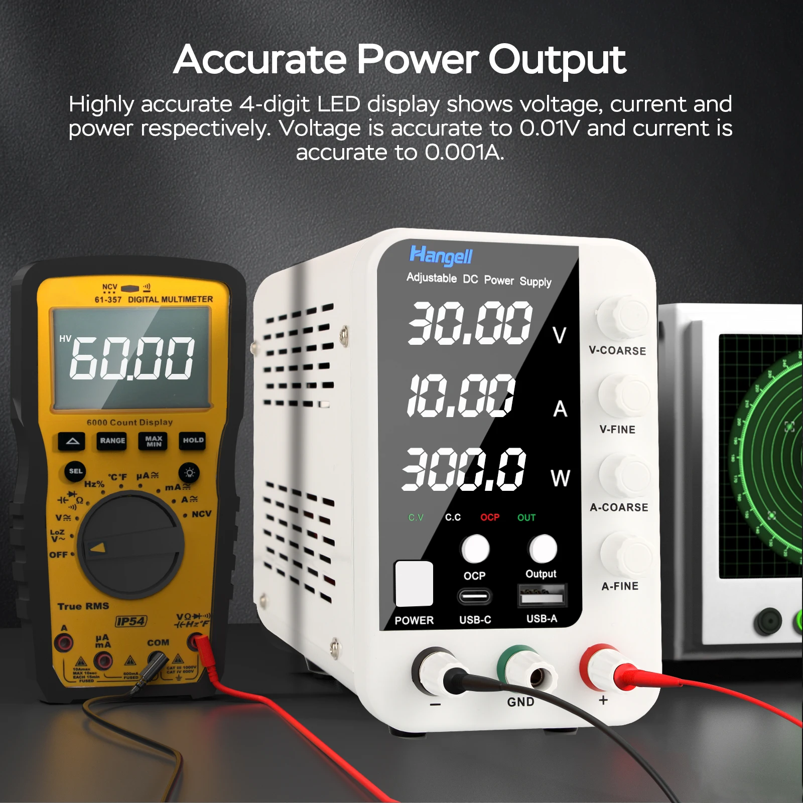 DC Lab Power Supply 30V 60V 120V Bench Power Supply Encoder Regulate Voltage and Current Dual Input Voltage 220V/110V image 4