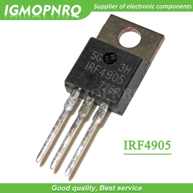 10 Uds IRF4905 IRF4905PBF TO-220 MOS FET P efecto de campo de canal 74A 55V 200W nuevo original