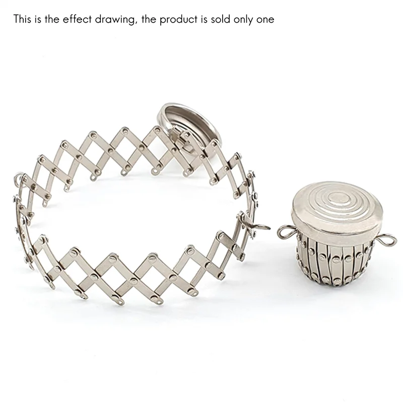 

ABRT-10X Round Finish Bags Hardware Purse Frame Parts Pen Bag Clutch Frame Clasp Coin Cylinder Purse Accessories(Silver)