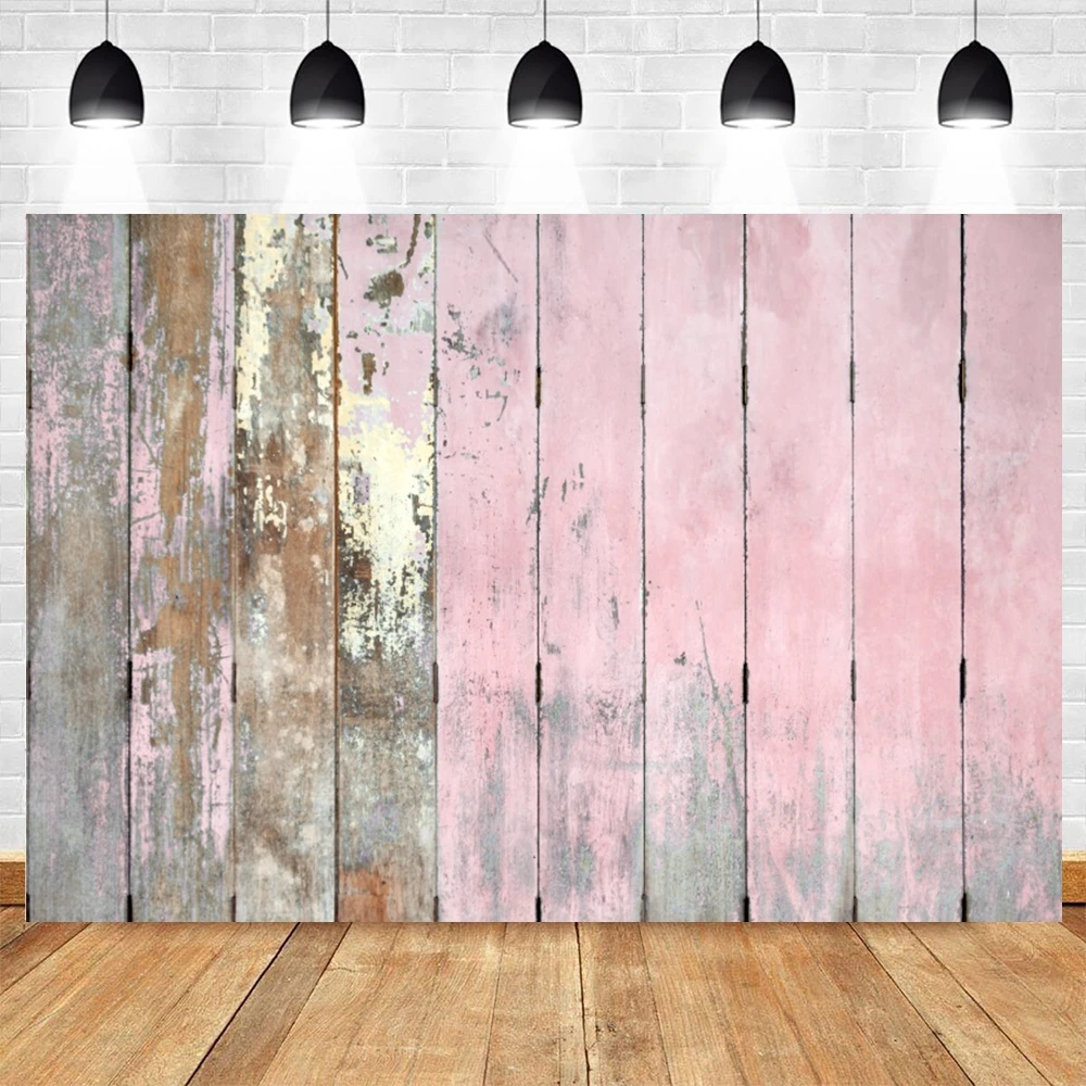 Vintage Wood Backdrop Retro Rustic Brown White Gray Wooden Floor Backdground for Photography Kids Adult Photobooth Studio Props