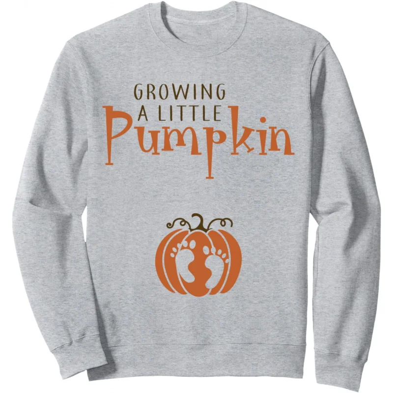 

Growing alittle pumpkin pregnancy Halloween spooky mom Mama sweatshirt suitable for both men and women loose fit plus size