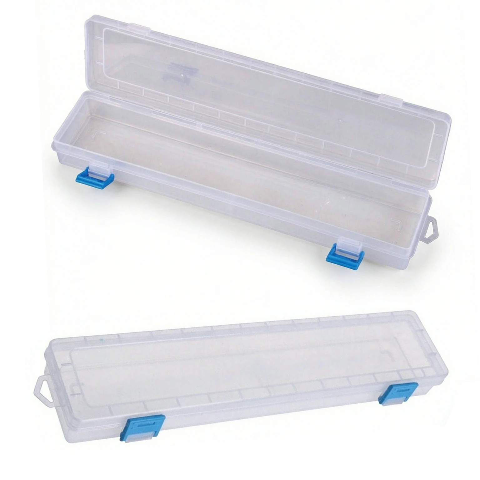 White Plastic Brush Storage Box for Watercolour Pens Painting Pencils Drawing Tools 2 Pack or 3 Pack 33x7x3.5cm Size
