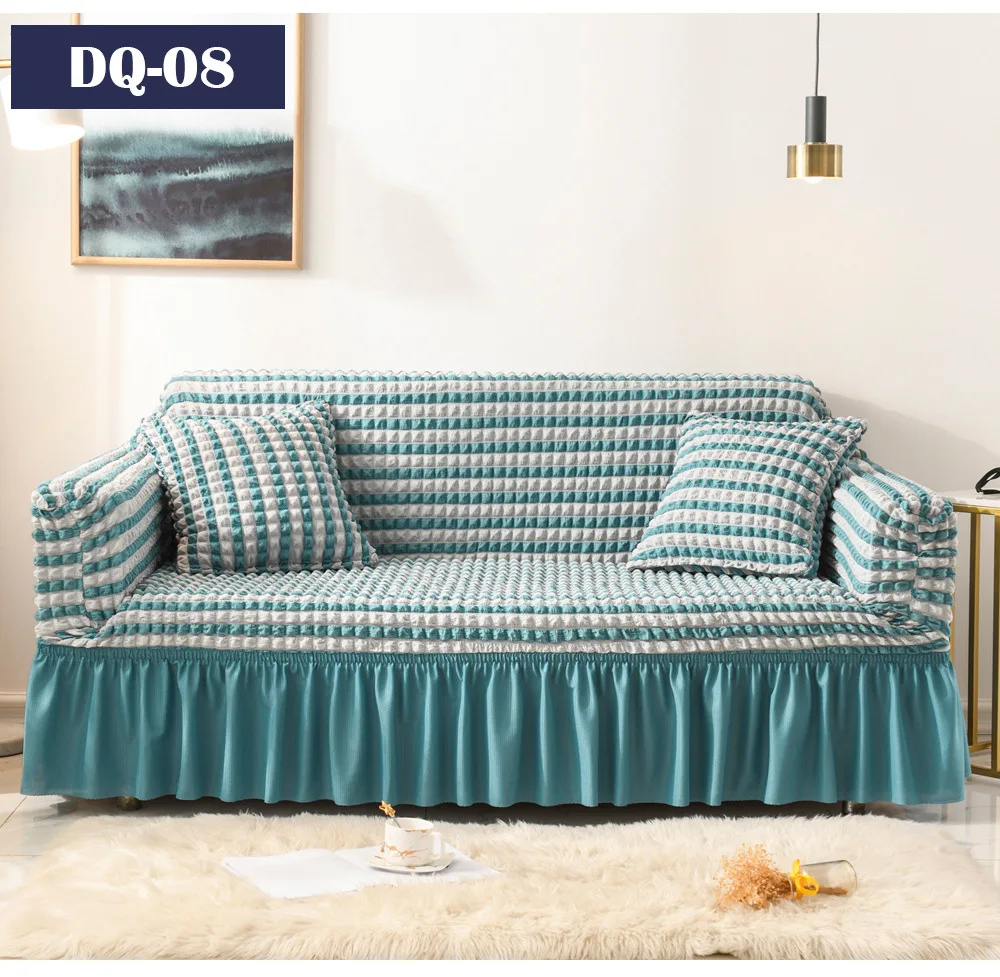 Light Luxury Fabric Sofa Cover with All Inclusive Foam Gauze Combination Sofa Cover All Season Universal Sofa Cover Fabric