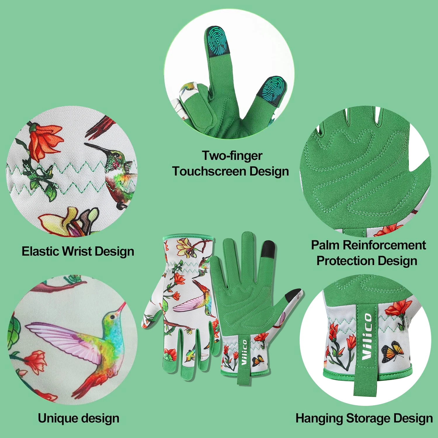 Gardening Gloves for Women Breathable leather Garden Gloves with Grip Thorn-Proof Puncture-Resistant Work Gloves
