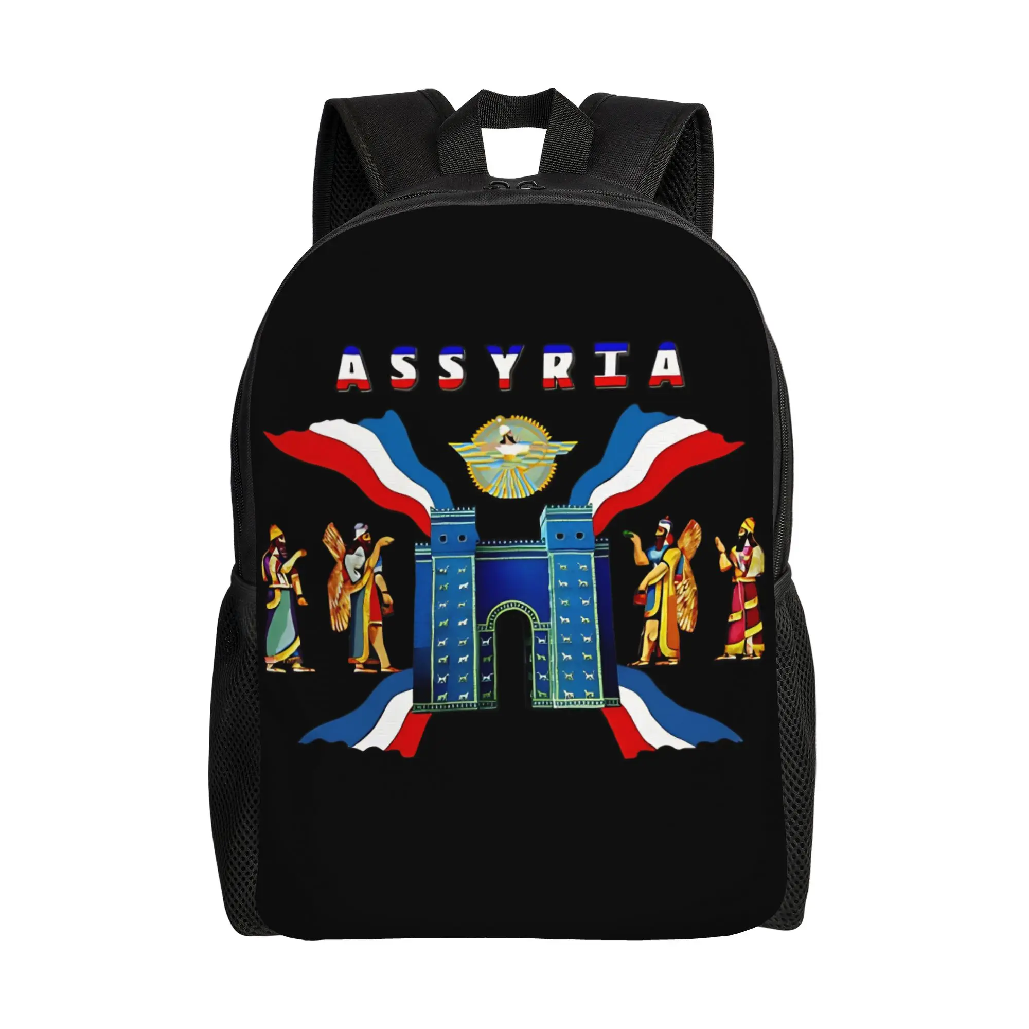 

Assyrian Flag Backpack Modern Backpacks Girl Sport Breathable School Bags Designer Rucksack