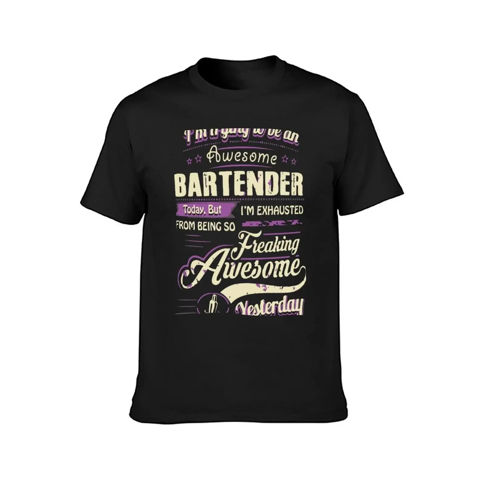 Bartender Stay tipsy T-Shirt korean fashion cotton graphic tees plus size men clothing