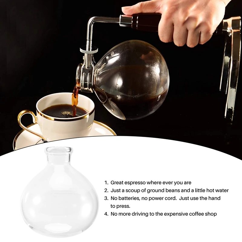 Vidro Sifão De Vácuo Cafeteira Peças, Acessórios De Café, Cafeteira De Alta Qualidade, TCA-3, 5Cup, Novo