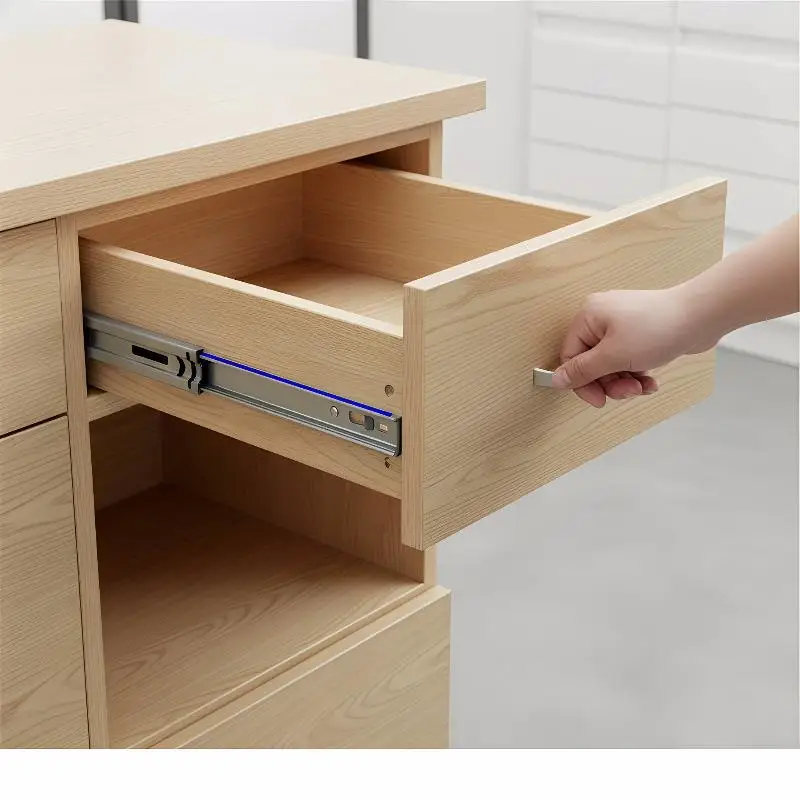 Under Mount Drawer Slides Push To Open 2PC 1Pair Rebound Press for Kitchen Bathroom Furniture Quick Release Mechanism