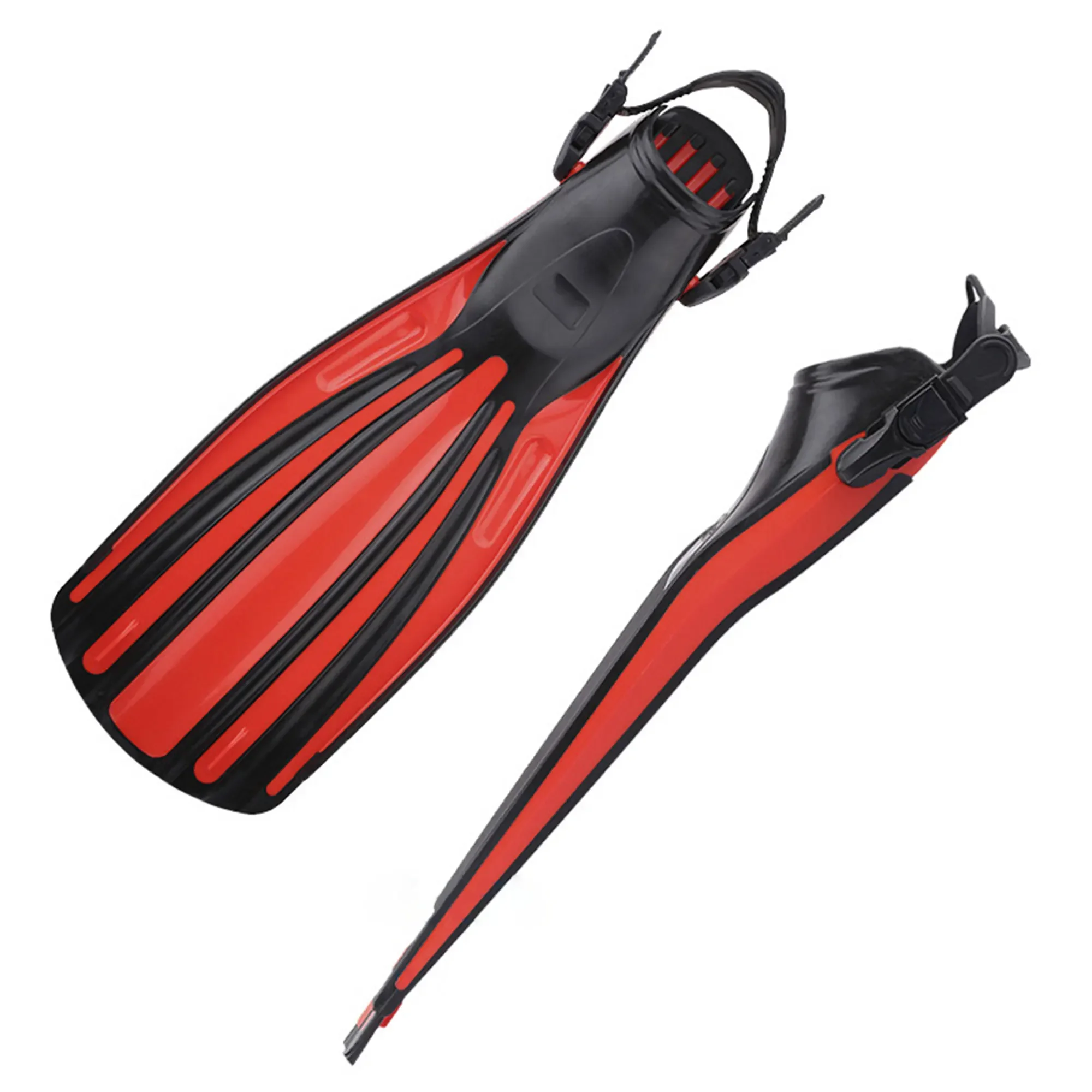 2024 Best Selling Rubber+TPR Snorkeling Gear Adjustable Long Blade Fins Free Diving Fins