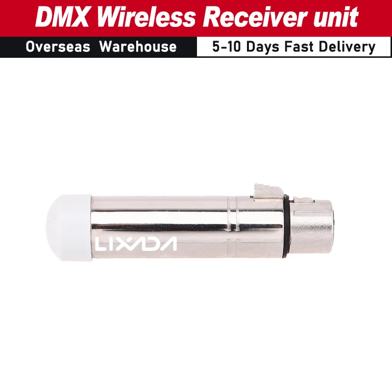 Lixada 2.4G ISM DMX512 Wireless Female XLR Receiver LED Lighting for Stage PAR Party Light DMX Wireless Receiver unit -94dBm