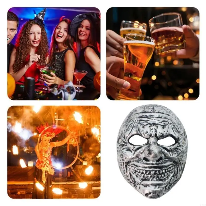 Masque mascarade 270D, masque Clown drôle, masque Mardi Gras, masque Cosplay effrayant, masque fête pour robe