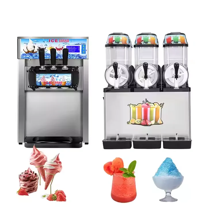 Multi Flavor Soft Ice Cream Machine 7 Types Commercial Gelato Maker for Ice Cream Shop Business Customize