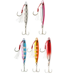 5pcs/lot Powerful Metal Cast Jig Spoon 10-30g Japen Shore Casting Jigging Fish Sea Bass Fishing Lure Artificial Bait Tackle