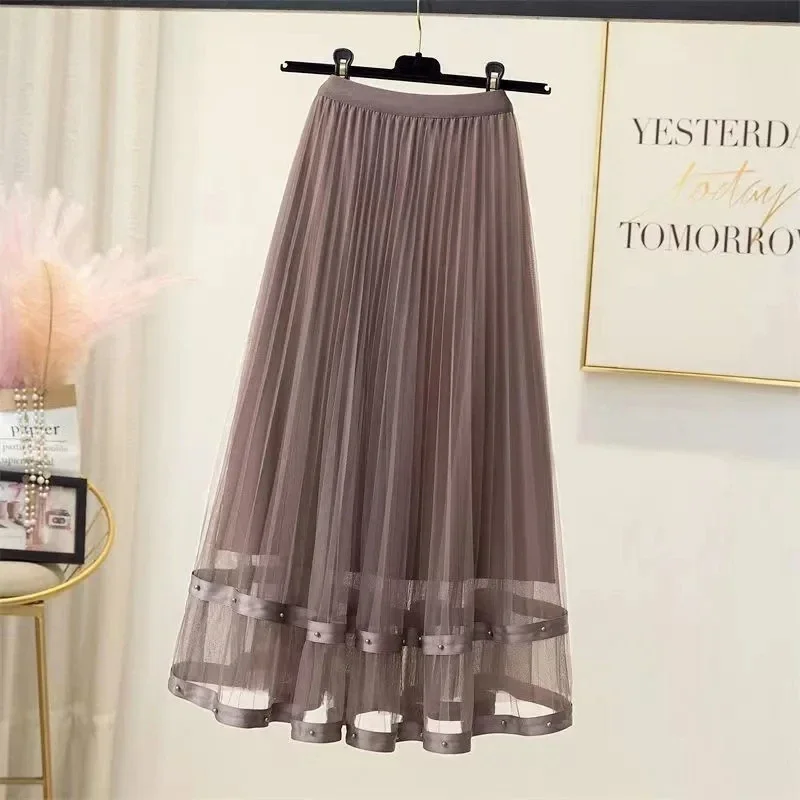 Both Sides Wear A Line Skirts Women Korean Fashion Clothing Casual Faldas Ajustadas High Waist Harajuku Pleated Flared Skirt y2k