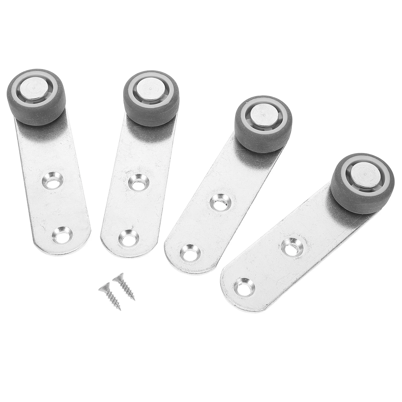 

4Pcs Sliding Door Bottom Support Wheels Rubber Caster Replacement Side Mount Design for Barn Doors Wardrobe Cabinet Sliding Door